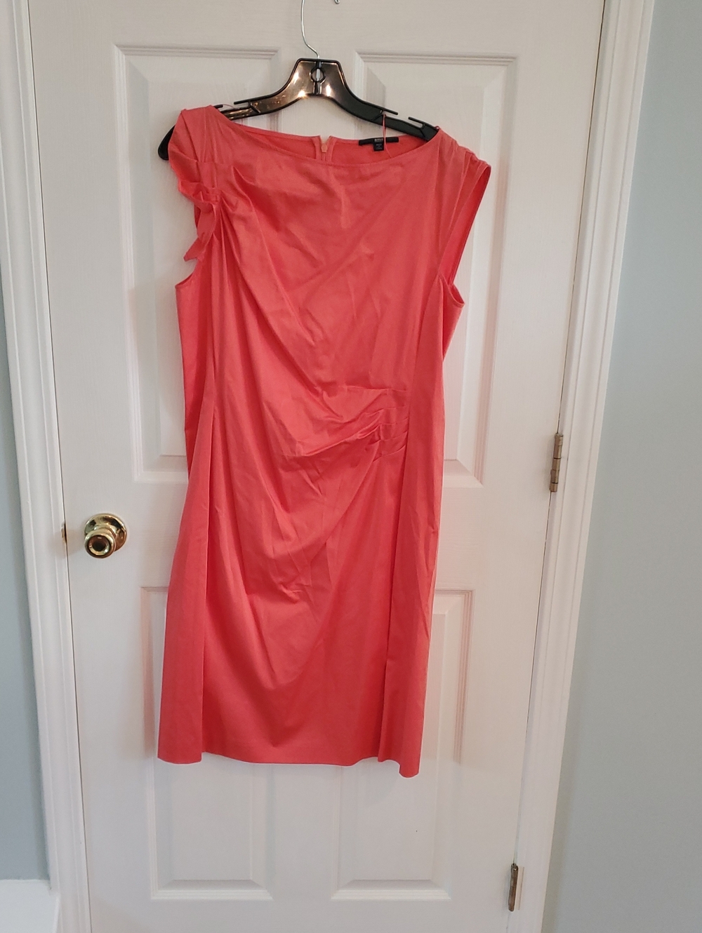 BOSS Coral Midi Dress with Draped Detail
